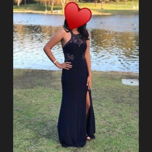 Navy blue prom dress